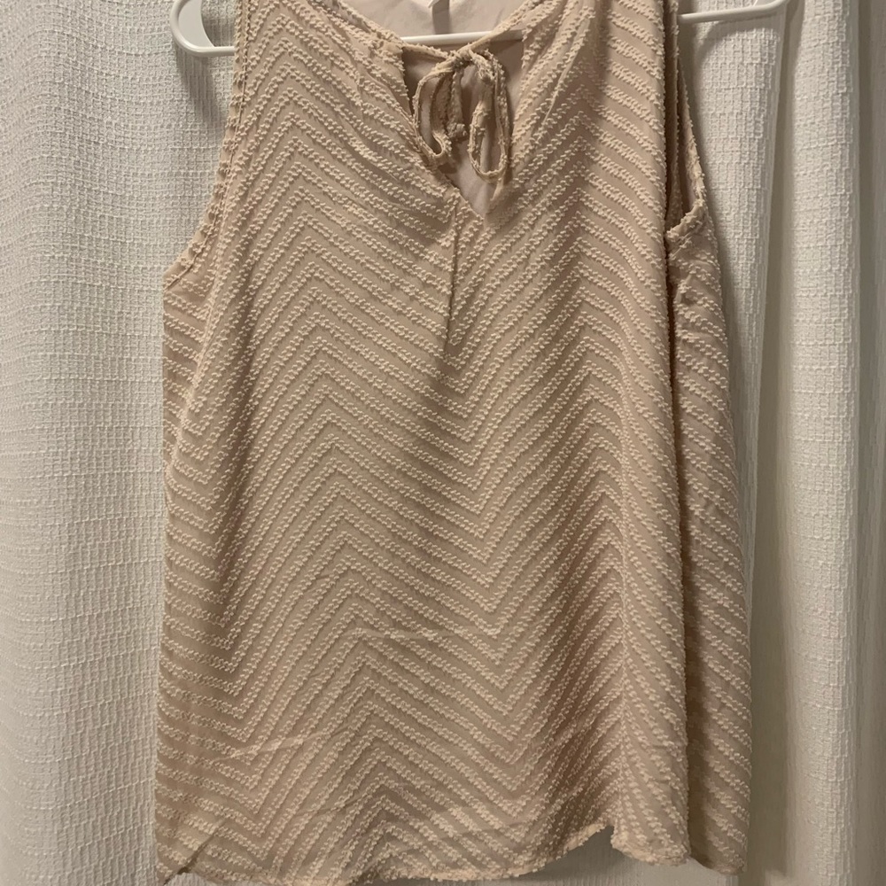 Cream polka dot tank top